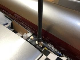 Completed custom Carbon Fiber antenna mount for Mosquito XET